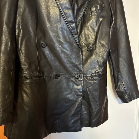 UNISEX Vintage Leather Blazer - Picture 10 of 11